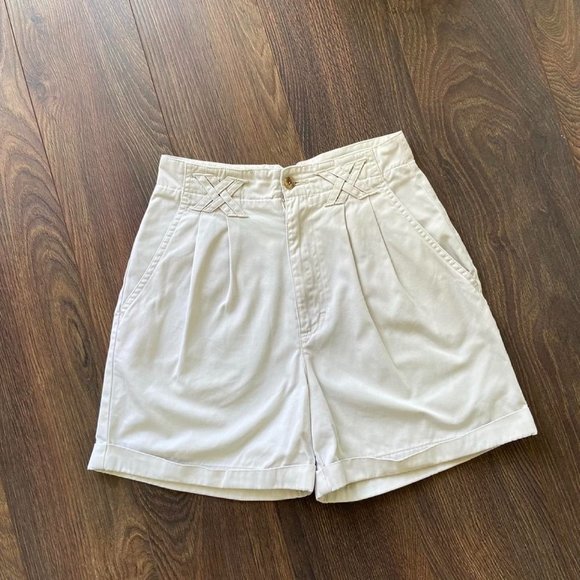 Vintage High Waisted Cotton Shorts - Picture 1 of 3